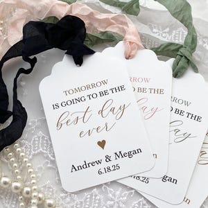 Personalized Wedding Rehearsal Dinner Favor Tags
