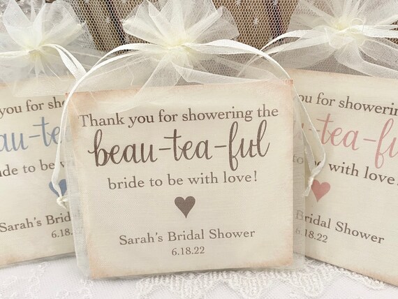 Bea-tea-ful Tea Favors Bags Bridal Shower Tea Party Favors - Etsy