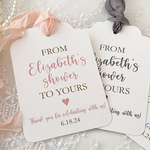 From My Shower To Yours Favor Gift Tags, Bridal Shower Shower Soap Tags, Soap Bath Bomb Bridal Shower Favor Bags