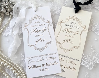 Happily Ever After Bookmark: Wedding Favor Keepsake