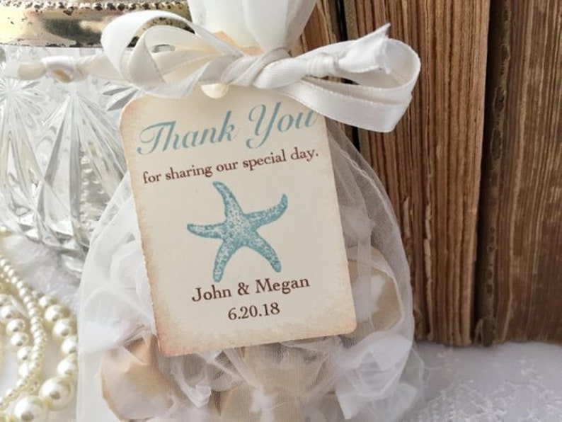 Beach Wedding Favor Bags Aqua Starfish Favor Bags Wedding Etsy