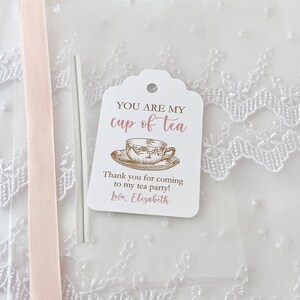 You are My Cup of Tea Favor Bags, Tea Bag Favor Gift Bags For Tea Party Bridal Shower, Bridal Shower Tea Party Favor Bags for Guests image 3