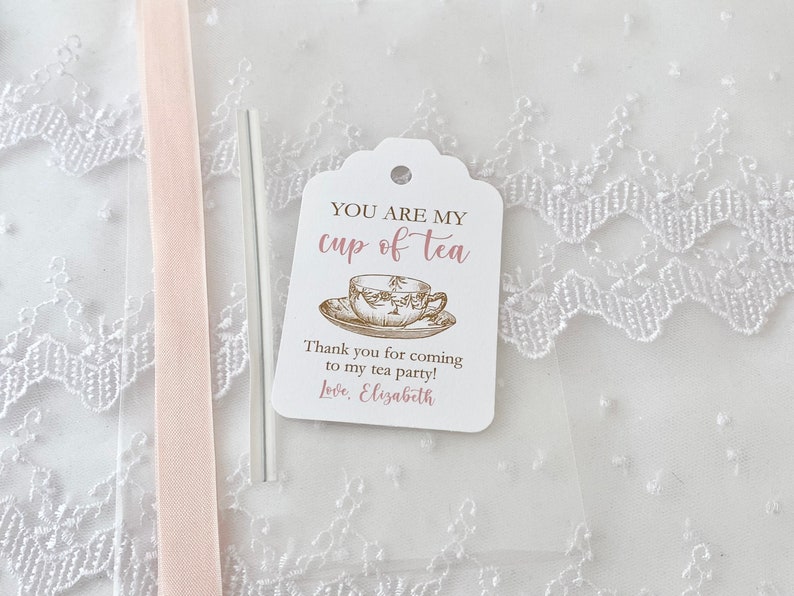 You are My Cup of Tea Favor Bags, Tea Bag Favor Gift Bags For Tea Party Bridal Shower, Bridal Shower Tea Party Favor Bags for Guests image 3