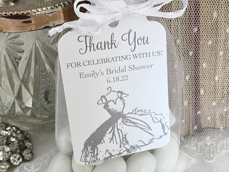 Printed Bridal Shower Thank You Gift Bags Bridal Guest Favor Etsy
