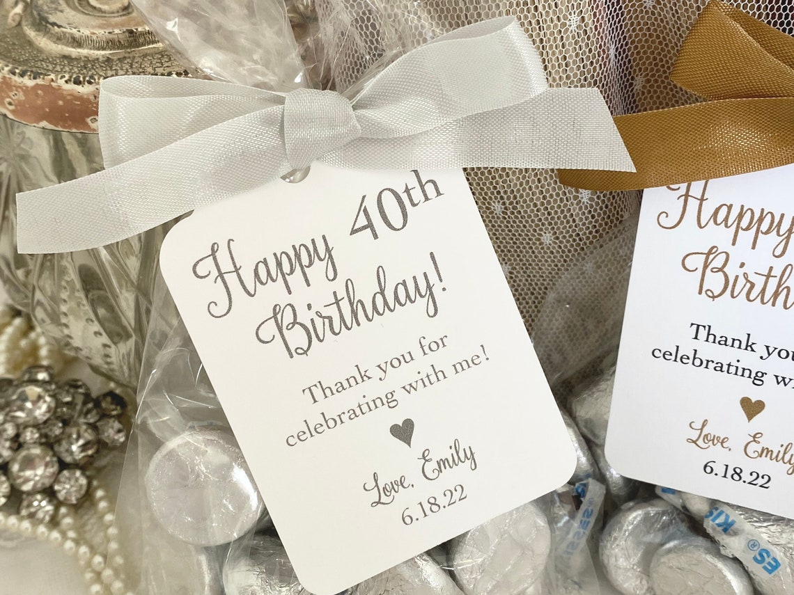 40th Birthday Party Favor Bags 40th Birthday Treat Bags Etsy