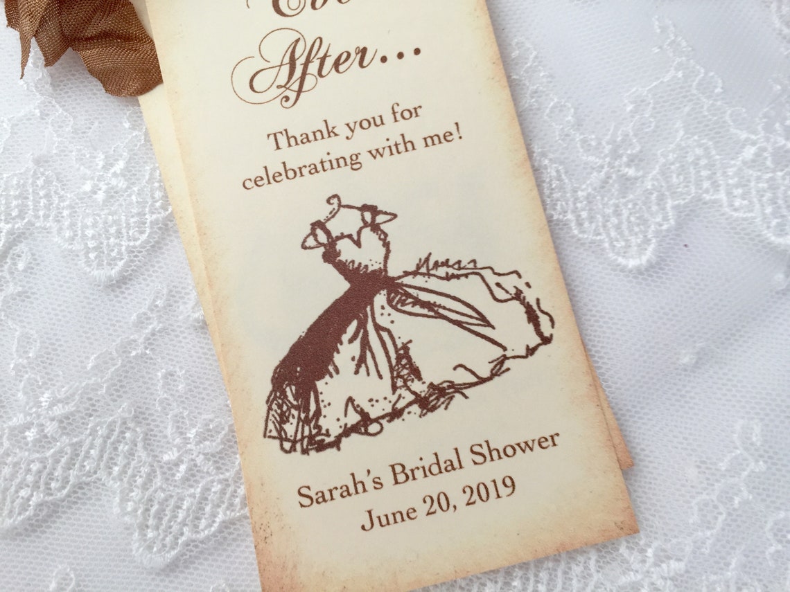 Bridal Shower Bookmarks Favor Wedding Shower Bridal Shower Etsy