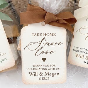 Personalized Wedding S&#39;mores Favor Bags: DIY Kit