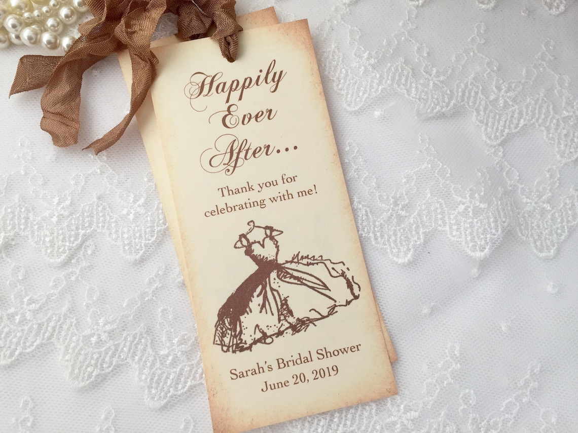 Bridal Shower Bookmarks Favor Wedding Shower Bridal Shower Etsy