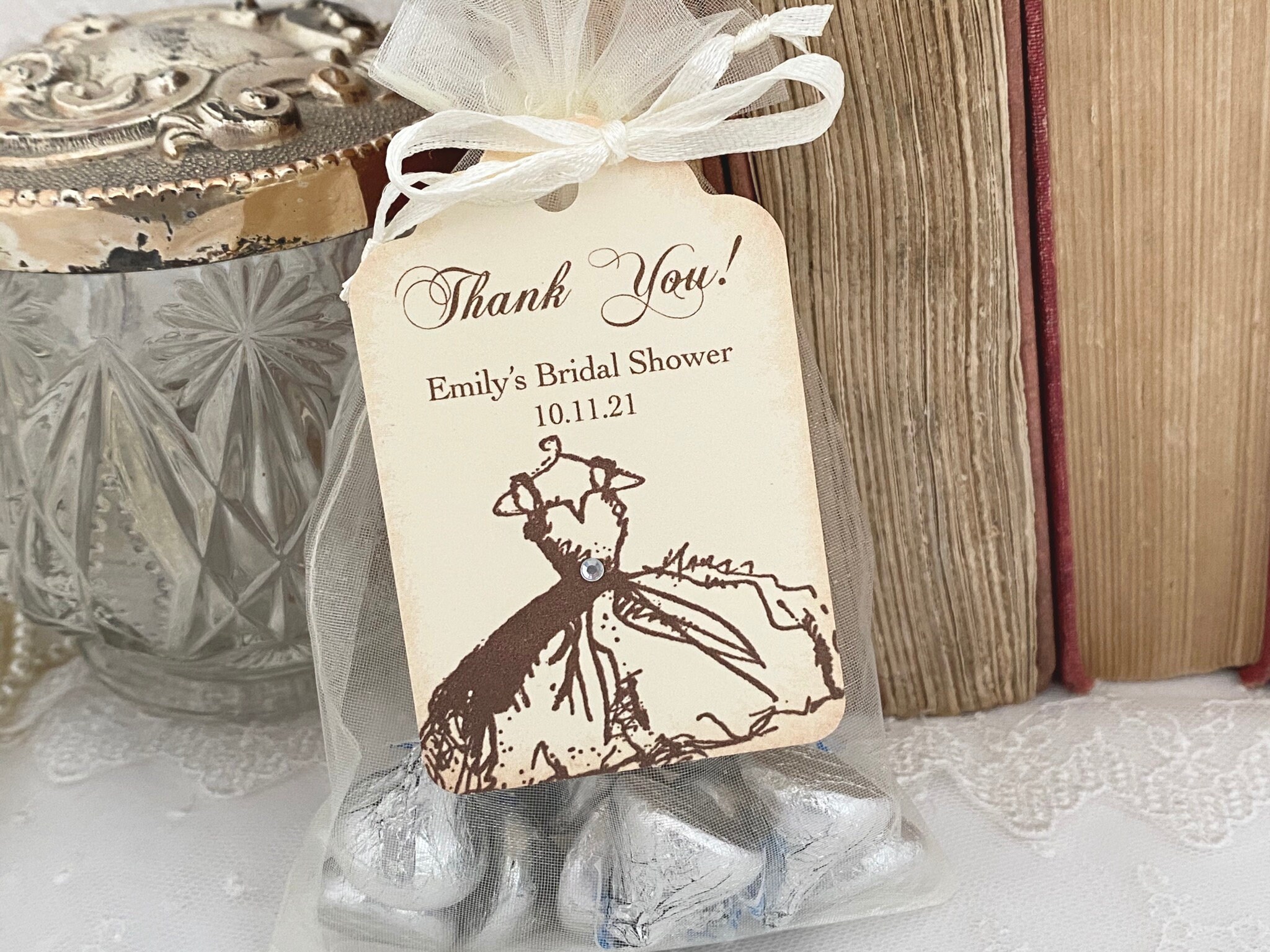 Bridal Shower Favor Bags Bridal Shower Gift Bags and Tags Etsy