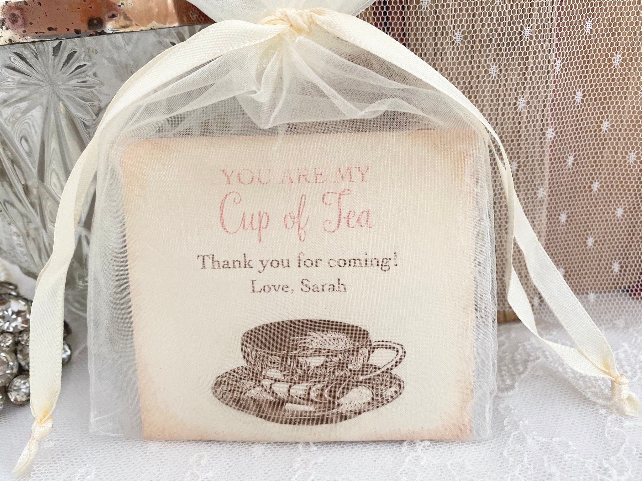 Thank You Tea Party Favors Bridal Shower Tea Cup Favors You Etsy