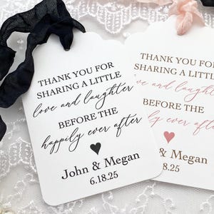 Personalized Wedding Rehearsal Dinner Favor Tags