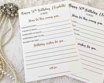 Personalized Birthday Wish Cards: Adult Party Keepsake