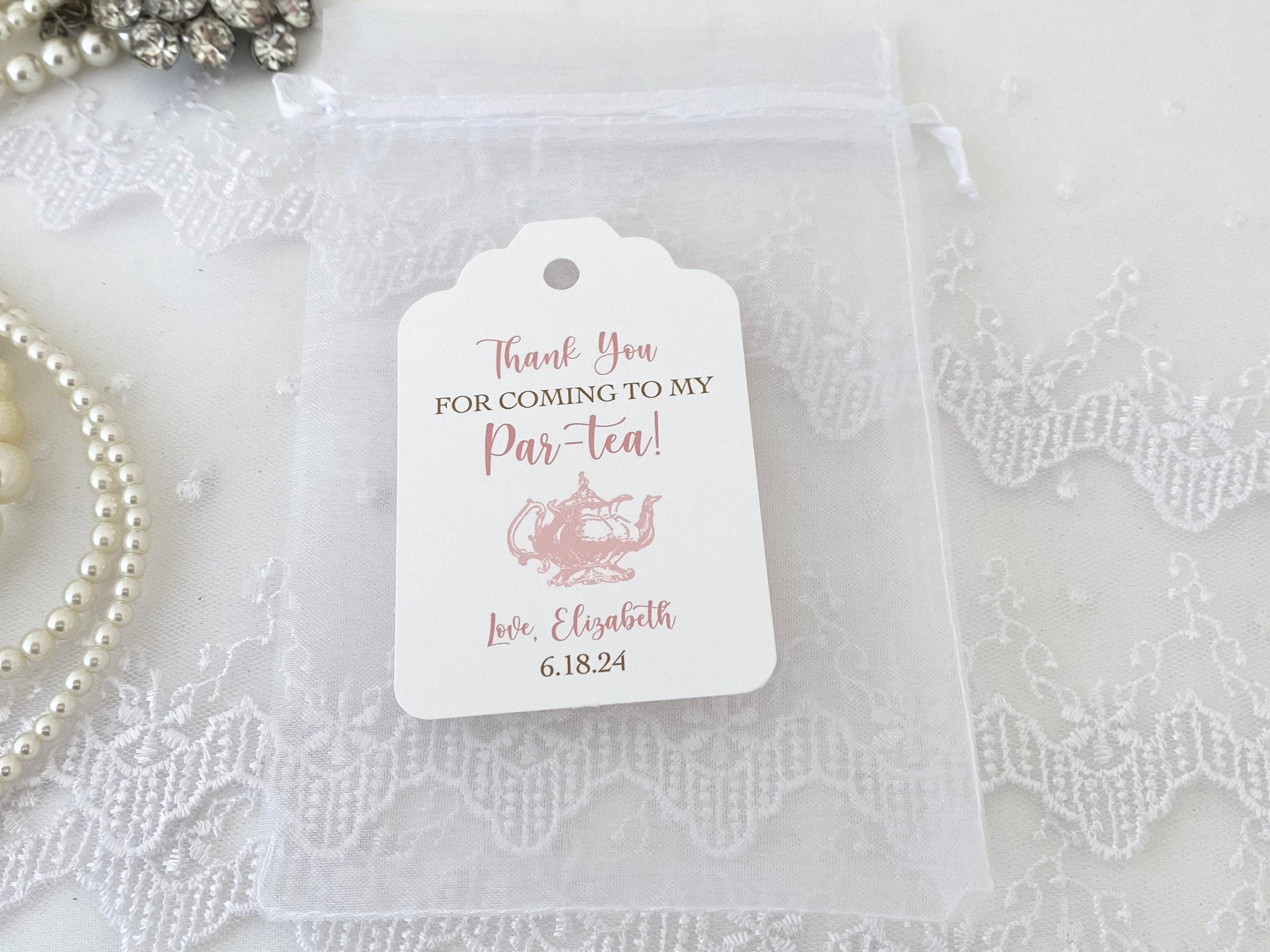 Tea Party Favor Bags: DIY Kit With Personalized Tags - Etsy