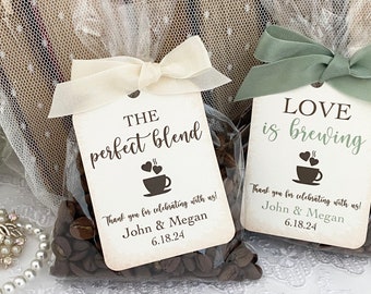 Wedding Coffee Favor Bags, Coffee Wedding Favors, Wedding Espresso Favors, Coffee Bean Favors, Personalized Coffee Favors, Printed