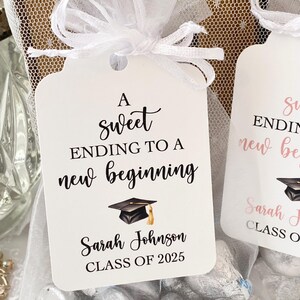 Personalized Graduation Favor Bags: Candy Treat, Organza Ribbon, DIY Kit