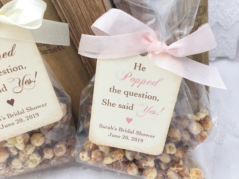 Bridal Shower Popcorn Favor Kit Popcorn Bridal Favor Bags Etsy