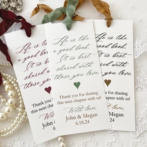 Wedding Bookmark Favors Photo Bookmarks Custom Bookmark
