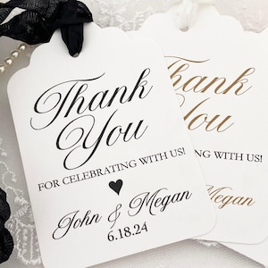 Personalized Wedding Favor Tags: Custom Thank You Gift Labels