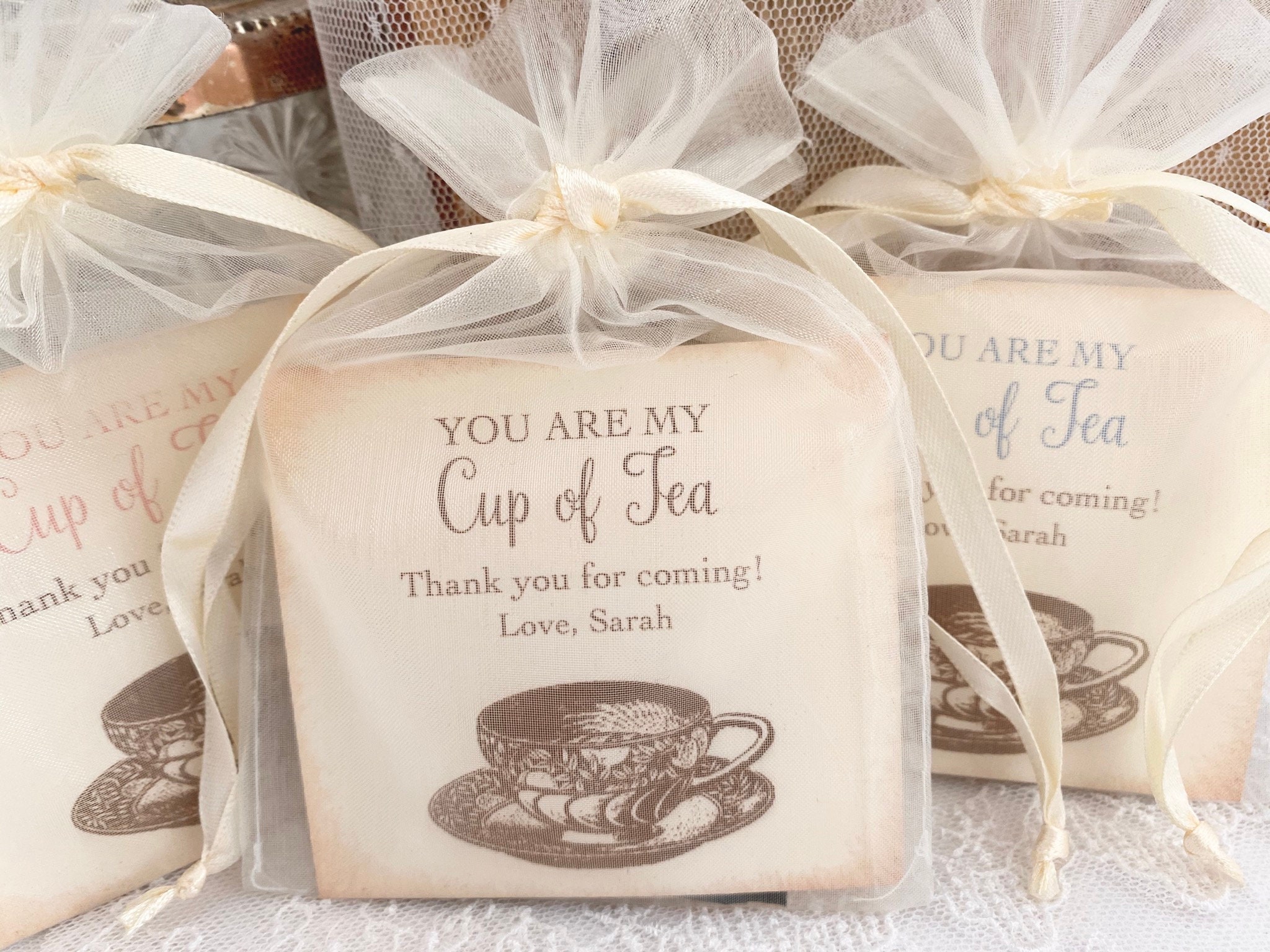 Personalizado Tea Party Tea Bag Favors Bridal Shower Tea Etsy