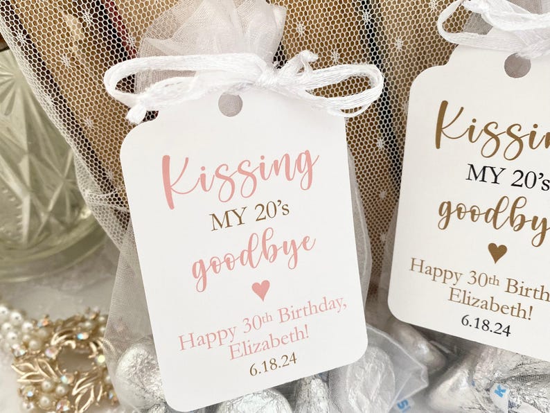 Goodbye Decades Birthday Favor Bags: Personalized Party Keepsakes Bild 2