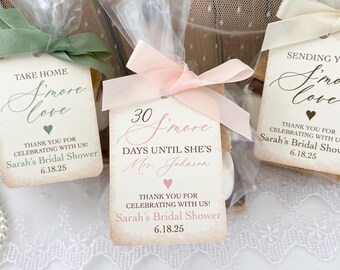 Bridal Shower S'mores Favor Bags: DIY Kit with Personalized Tags