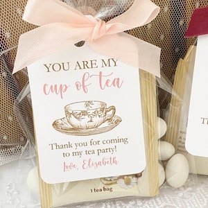 You are My Cup of Tea Favor Bags, Tea Bag Favor Gift Bags For Tea Party Bridal Shower, Bridal Shower Tea Party Favor Bags for Guests image 2