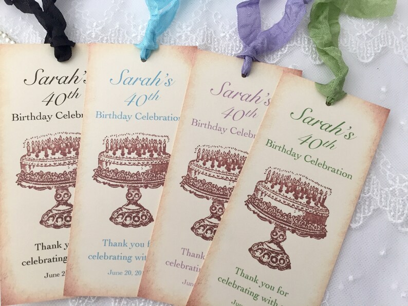 Birthday Bookmark Favors Happy Birthday Bookmarks 30th | Etsy