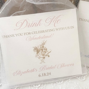 Alice in Wonderland Favor Bags: White Rabbit Tea Party Favors
