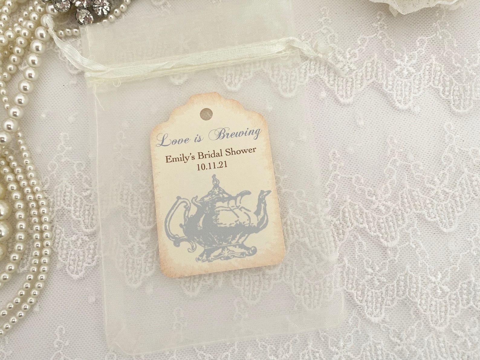 Tea Party Favor Bags Tea Party Guest Gift Bags Tea Thank You Etsy