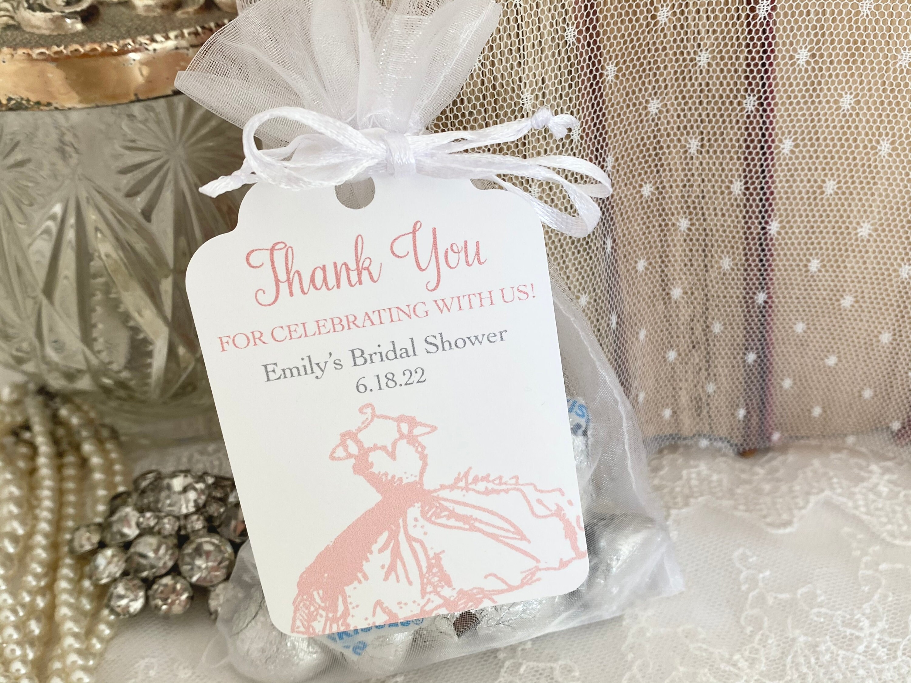 Printed Bridal Shower Thank You Gift Bags Bridal Guest Favor Etsy Ireland