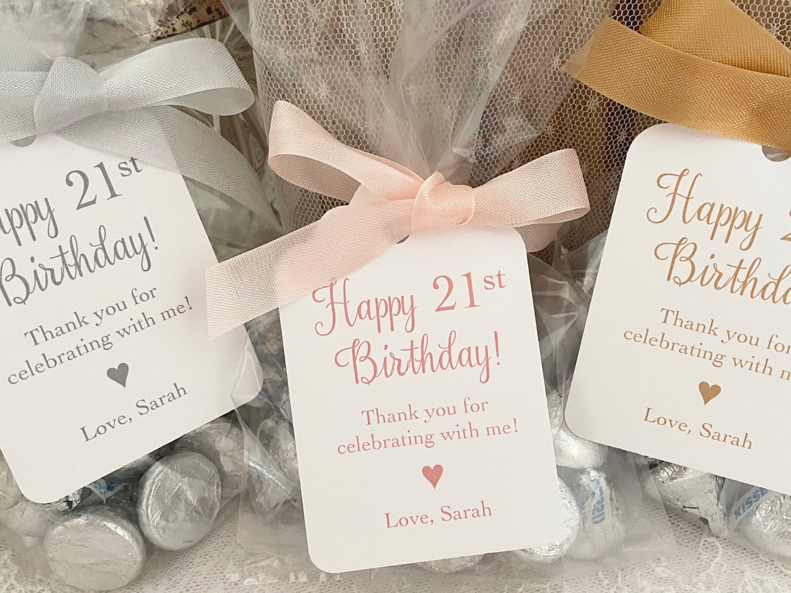 21st Birthday Favor Bags 21st Birthday Treat Bags Birthday Etsy