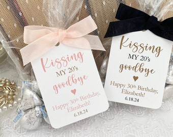 Kissing my 20's 30's 40's 50's 60's Goodbye Favors, Adult Birthday Party Favors Bags, Personalized Party Favors for Birthday