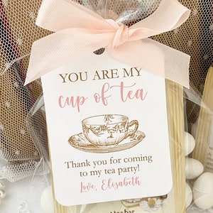 You are My Cup of Tea Favor Bags, Tea Bag Favor Gift Bags For Tea Party Bridal Shower, Bridal Shower Tea Party Favor Bags for Guests image 1