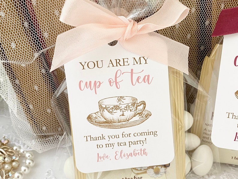 You are My Cup of Tea Favor Bags, Tea Bag Favor Gift Bags For Tea Party Bridal Shower, Bridal Shower Tea Party Favor Bags for Guests image 1