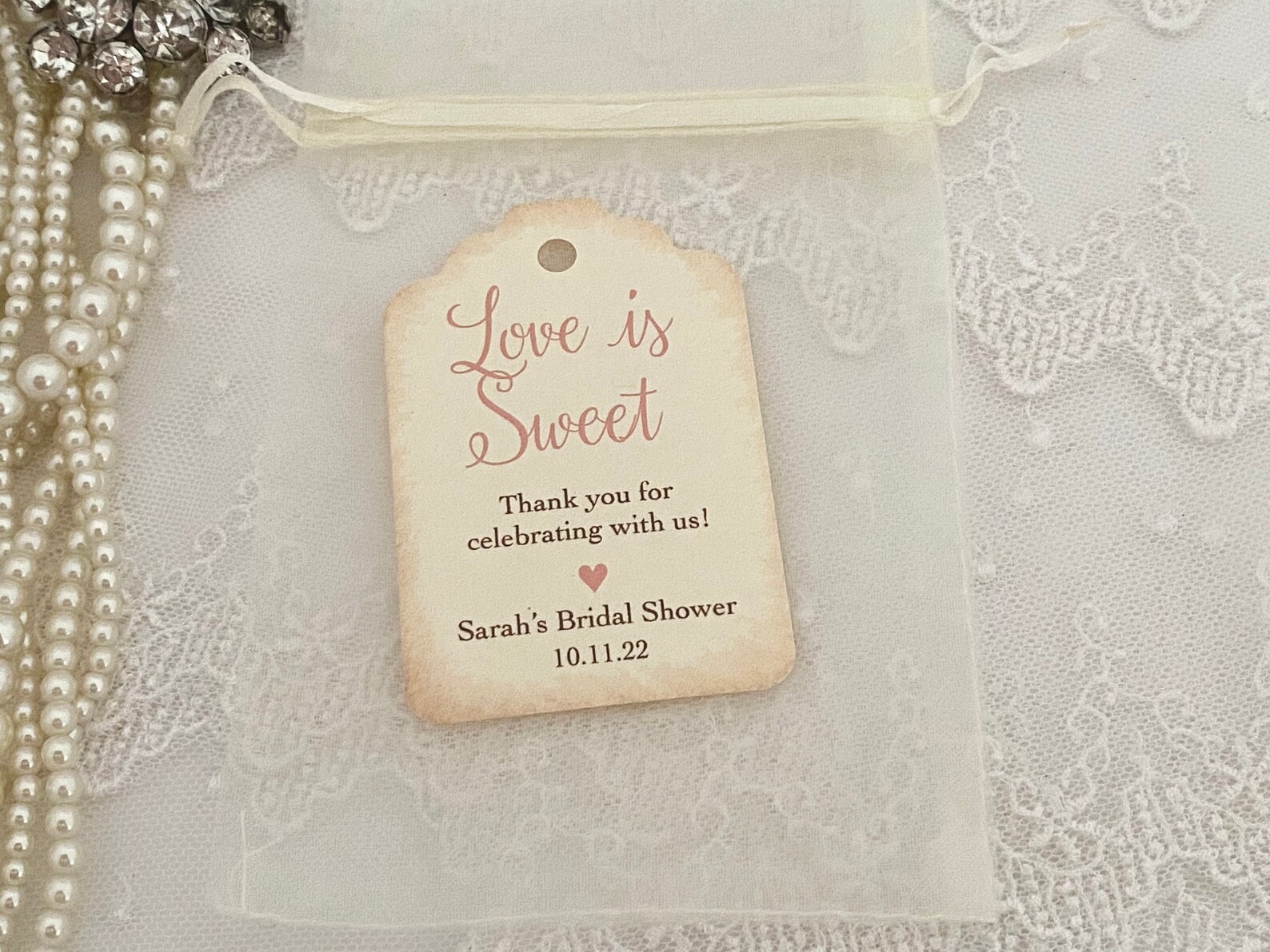 Love is Sweet Bridal Shower Favor Bags Bridal Shower Treat Etsy