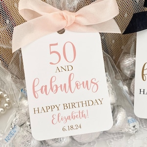 50th Birthday Party Favor Bags: Personalized DIY Kit