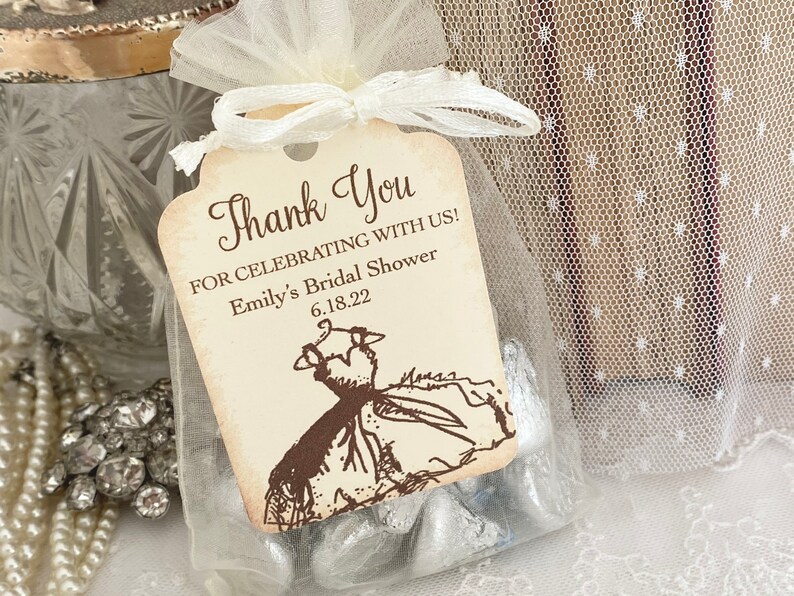 Bridal Shower Favor Treat Bags Bridal Shower Thank You Gift Etsy