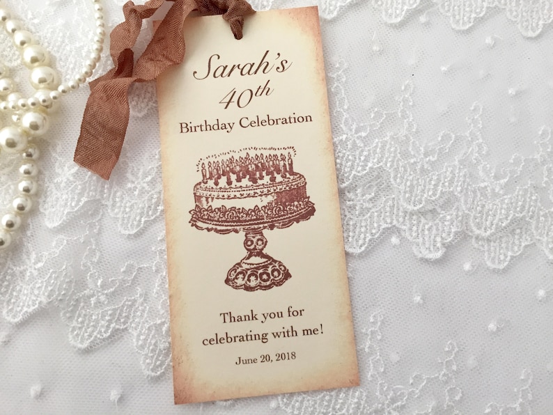 Birthday Bookmark Favors Happy Birthday Bookmarks 30th Etsy