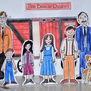 The Boxcar Children Paper Characters printable playset