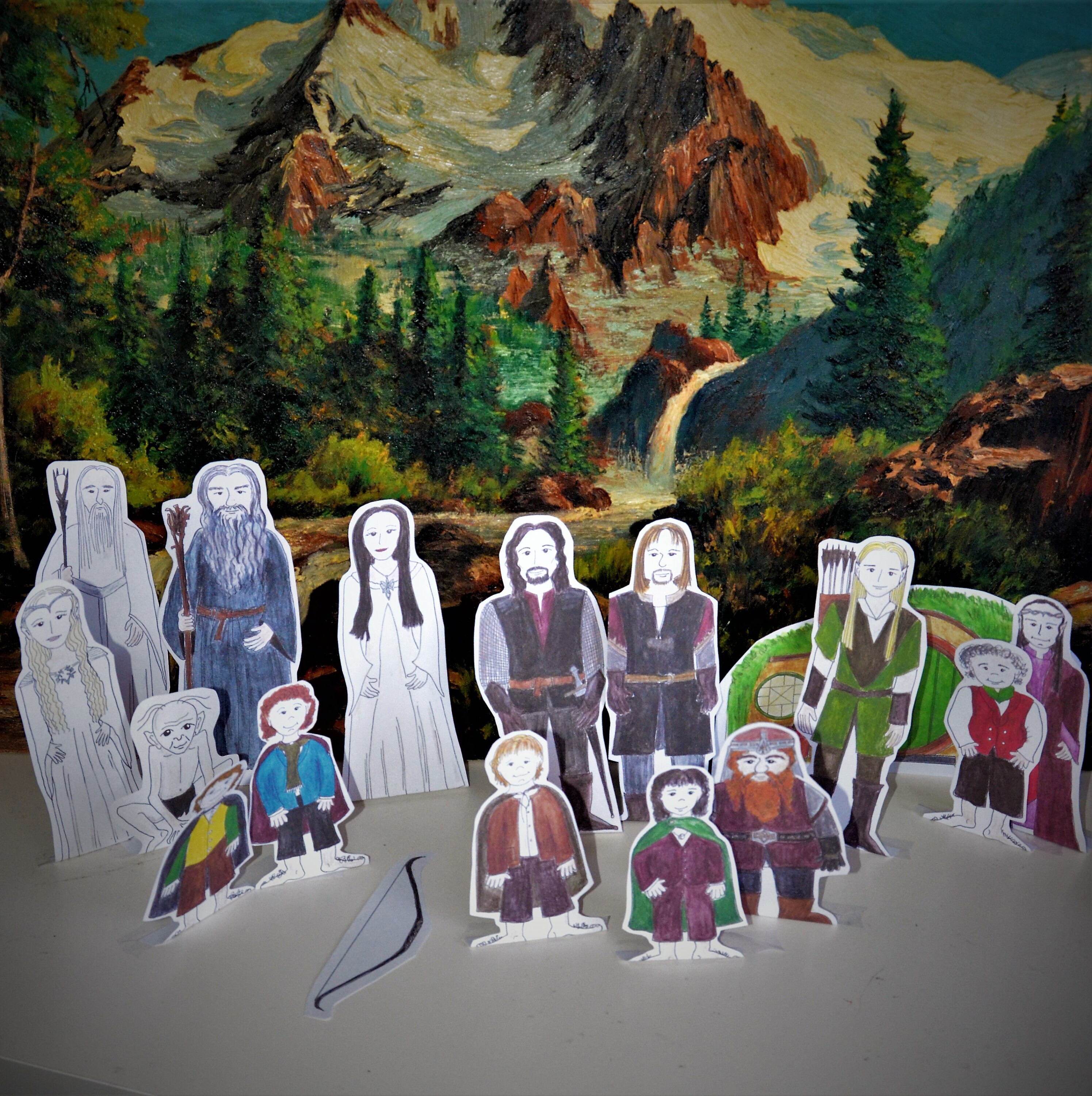 Lord of the Rings Printable Character set in color LOTR paper | Etsy