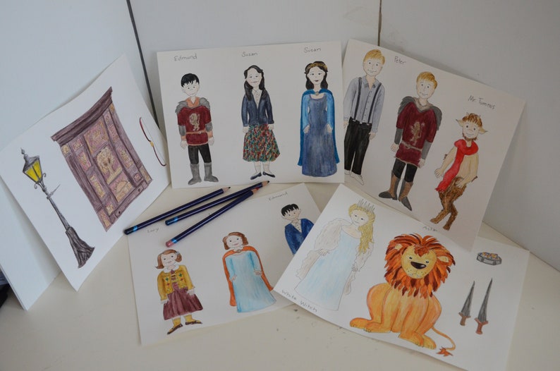 NARNIA Lion Witch Wardrobe Printable Character Paper Coloring - Etsy UK