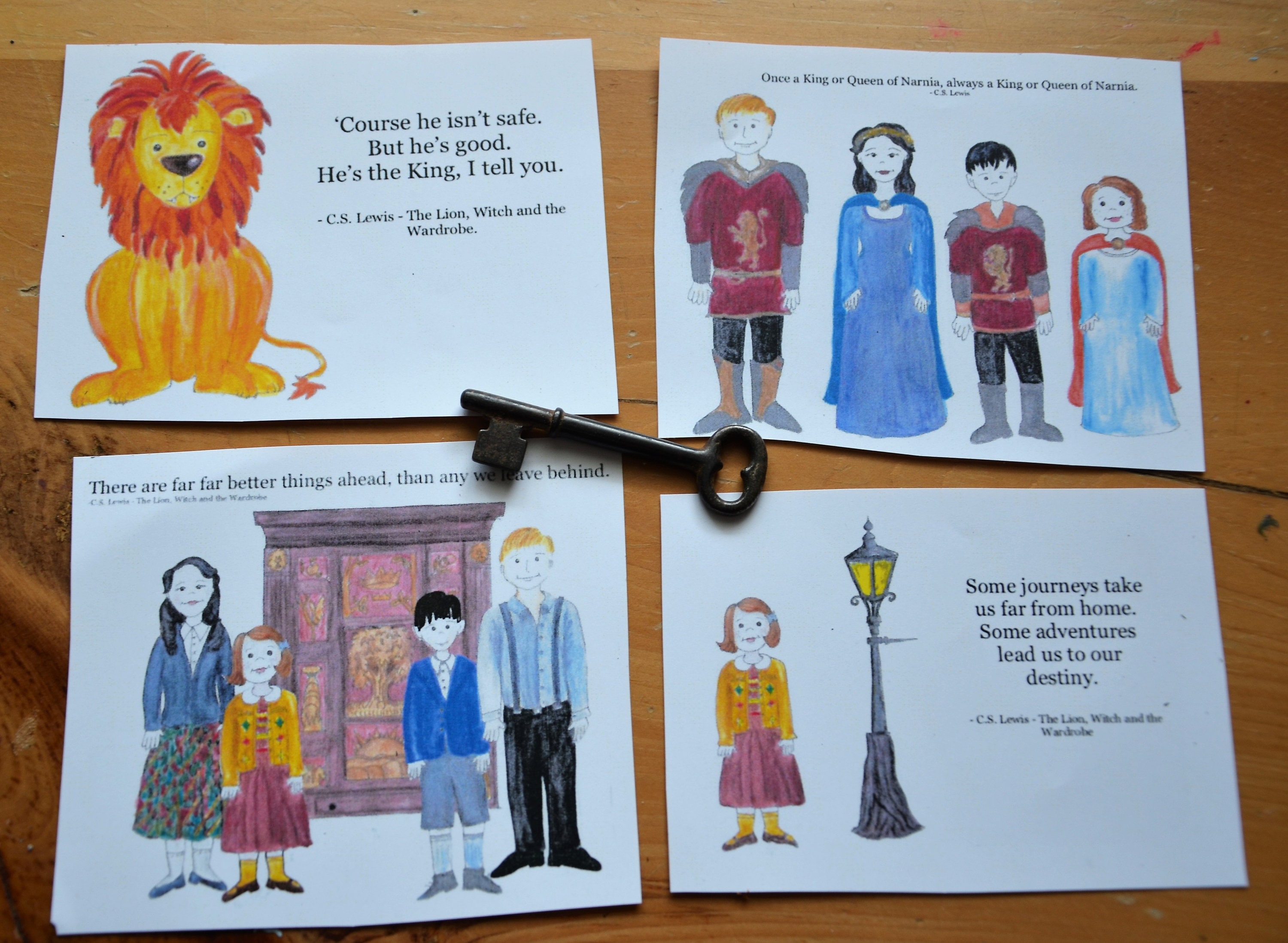 Chronicles of Narnia Quote Lion Witch & Wardrobe Print 