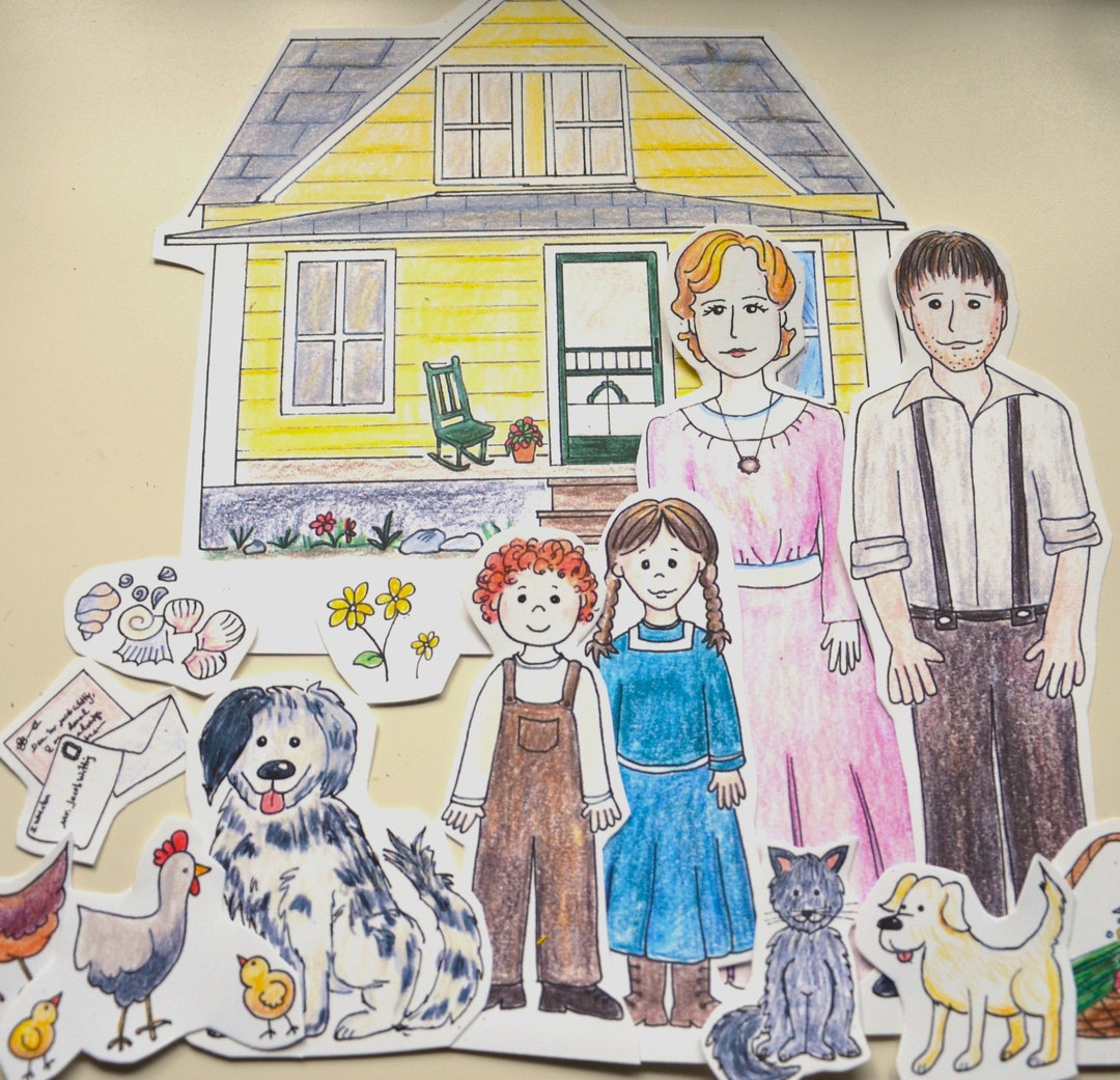 Sarah Plain and Tall Book Characters Printable Figures in COLOR and