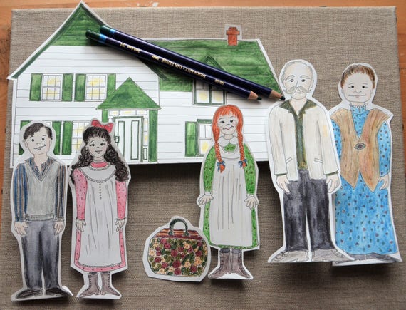 anne of green gables paper dolls
