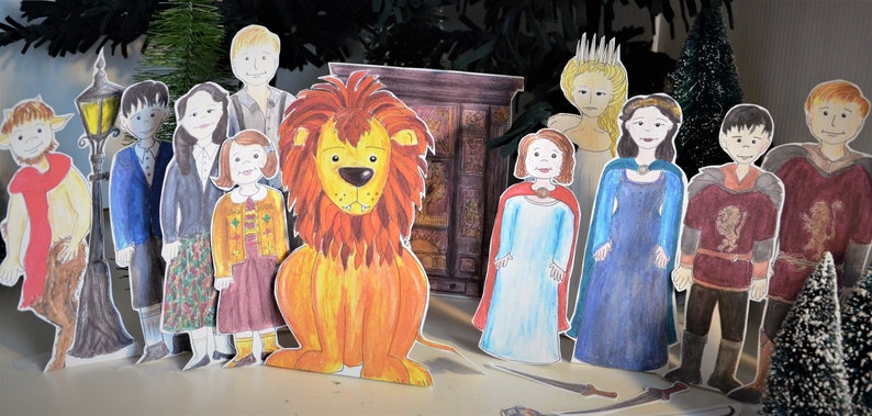 NARNIA Lion Witch Wardrobe Printable Character Paper Coloring | Etsy
