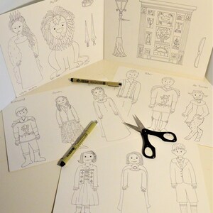 NARNIA Lion Witch Wardrobe Printable Characters in COLOR + OUTLINES Paper Dolls - Etsy
