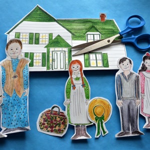 Anne of Green Gables Printable Figures OUTLINES & COLOR