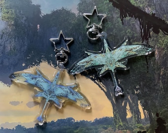 Llavero de doble cara Ikran Banshee de Jake y Neytiri de Avatar, Pandora Dragons