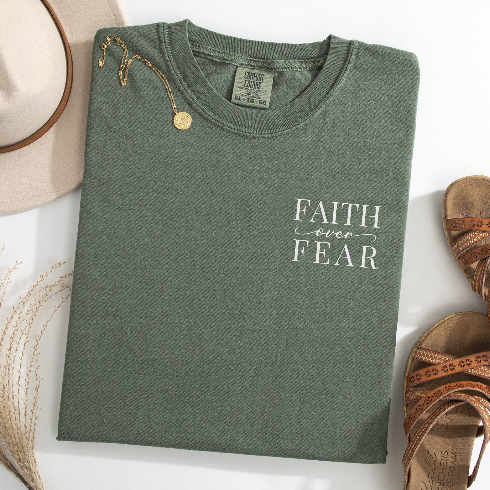 Faith Over Fear Christian T-shirt. Christian Apparel for Women. Bible ...