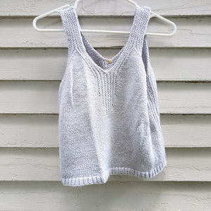 Handcrafted Knitted Women’s Cropped Tank Top